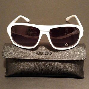 NEW Guess White Sunglasses; Unisex, case included!